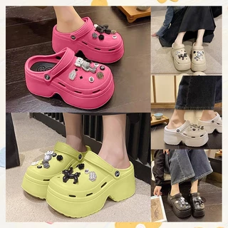 XWbrand มาใหม่ปังมาก รองเท้าหัวโตแฟชั่น เสริมส้นให้หนาๆเลย มาพร้อมตัวติดน้องหมาสีดำ วัสดุคุณภาพดี คุ้มค่าคุ้มราคาแน่นอน