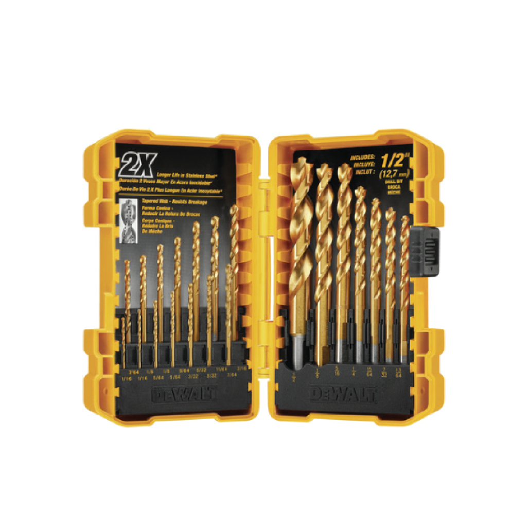 ดอกสว่านเจาะเหล็ก DEWALT 21ชิ้น/ชุด DW1361 ไทเทเนียม