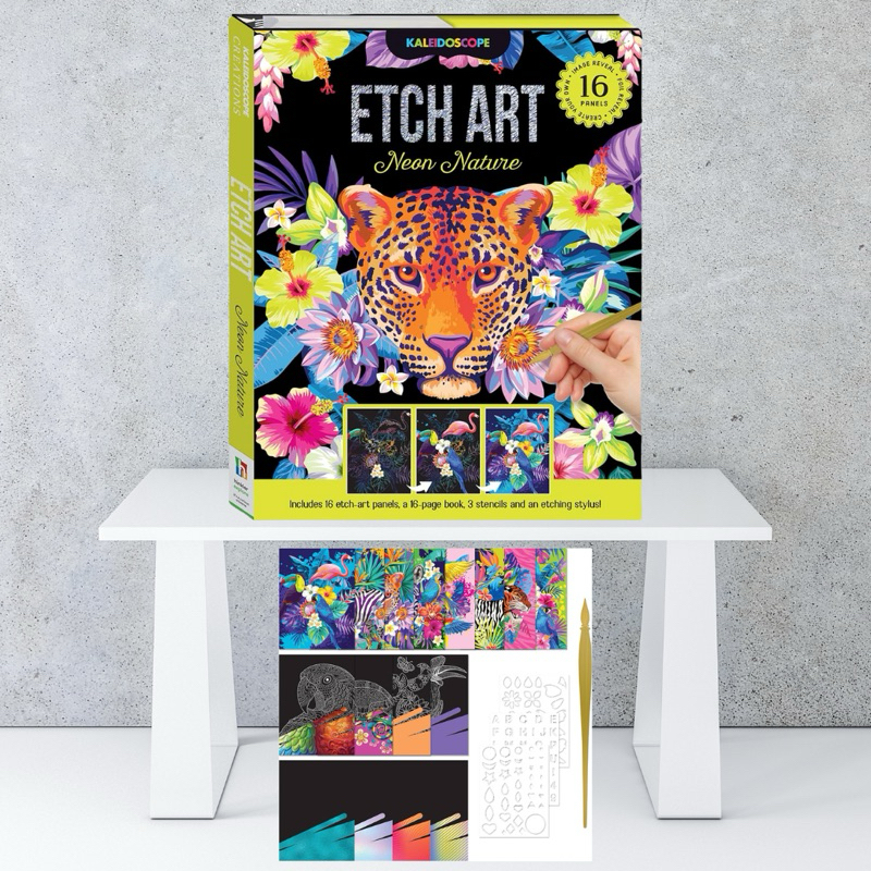 Kaleidoscope Etch Art Creations Neon Nature