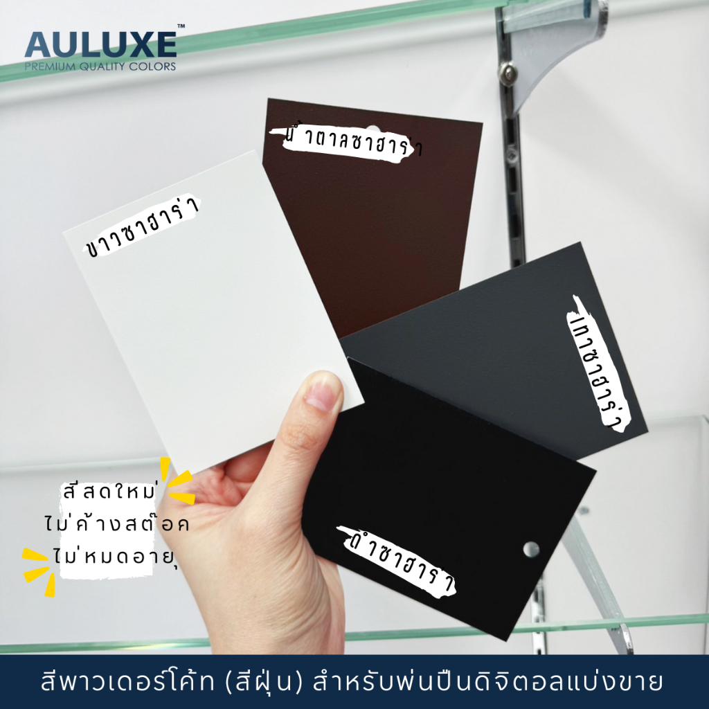 ผงสีพาวเดอร์โค้ท เกรดภายนอก (EX) **ขาว / น่ำตาล / เทา /ดำซาฮาร่า** แบ่งขาย 1 กก. สำหรับงานพ่นเคลือบโลหะ