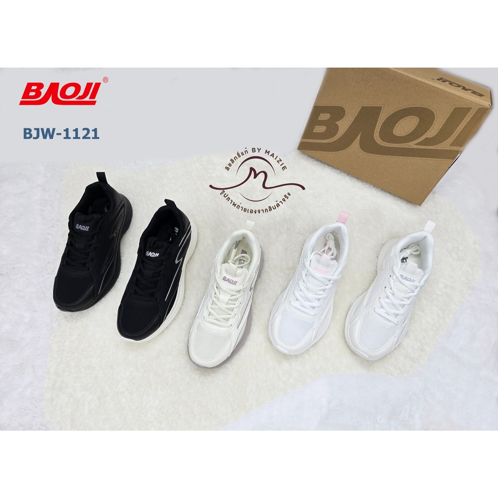 **BAOJI** [ลิขสิทธิ์แท้ ตัวแทนขายเอง] (BJW-1121) รองเท้าผ้าลำลอง สามารถใส่ยืนนานๆ เดินนานๆ ได้ *ผู้หญิง* ส้นสูง 3.5 ซม.