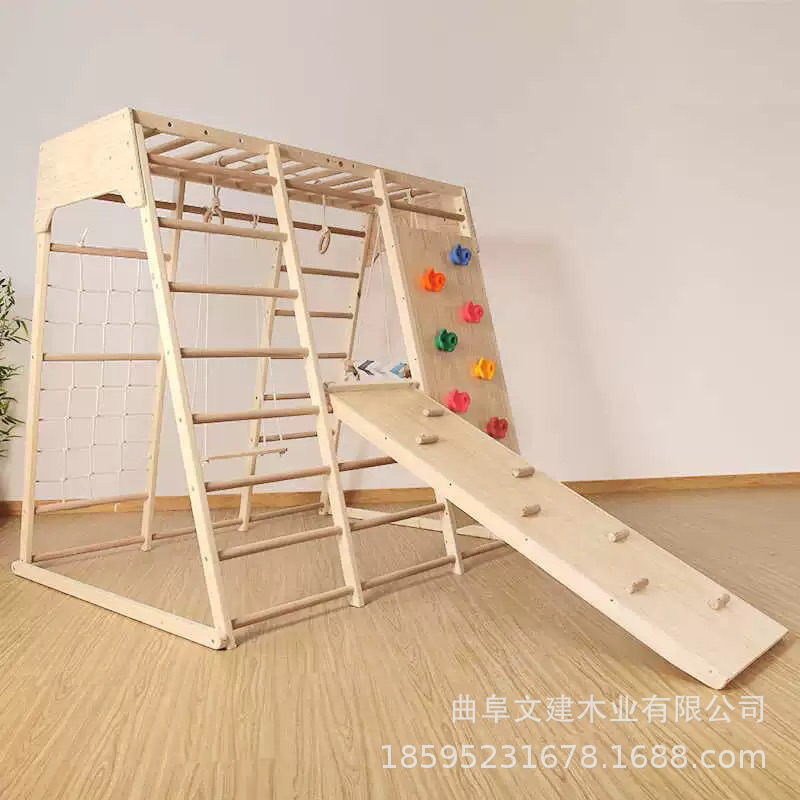 Jungle Gym Climbing Frame ชุดปีนป่าย สำหรับเด็ก ปีนป่ายไม้ ของเล่นเด็ก เสริมพัฒนาการ สร้างกล้ามเนื้อ