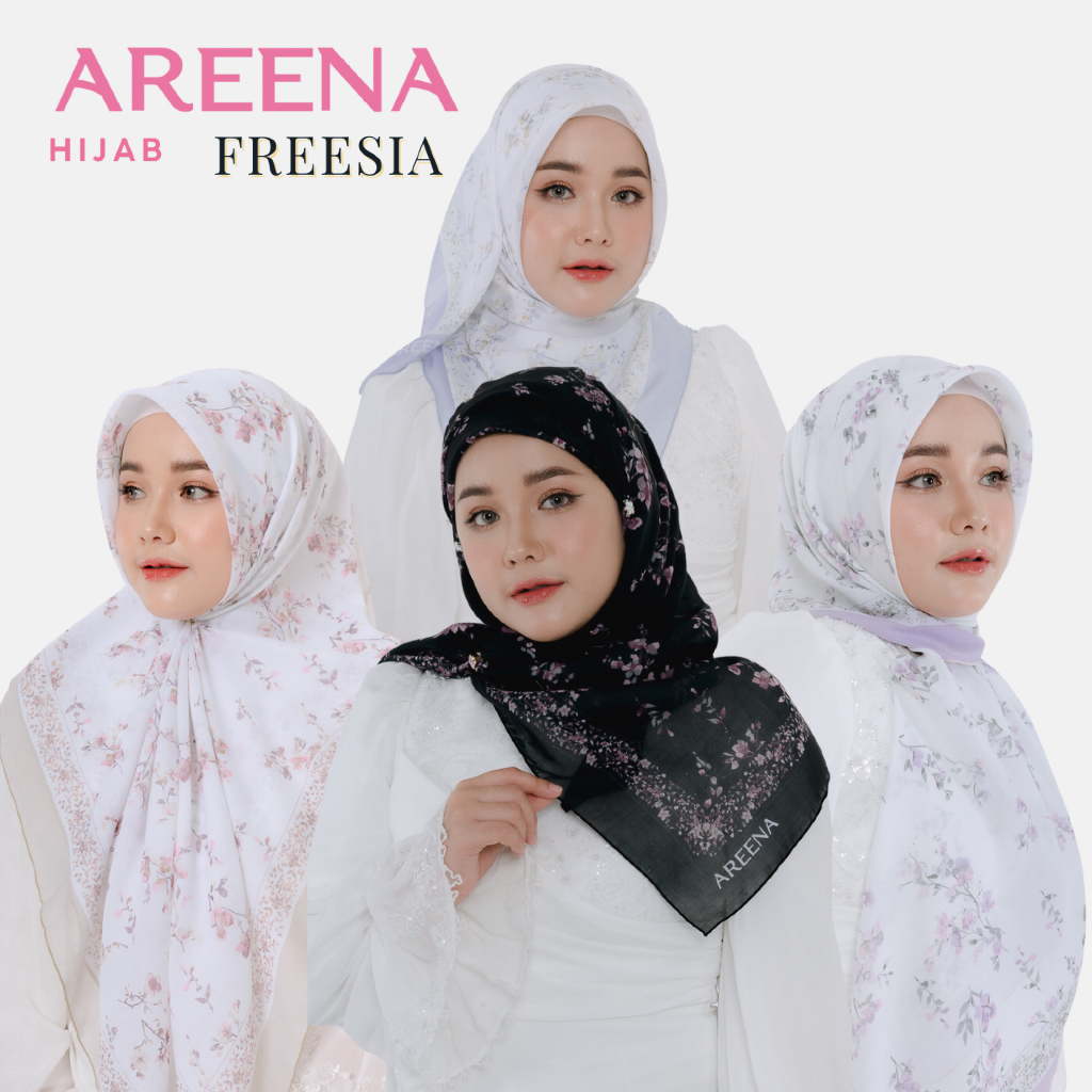 (FREESIA) Areena hijab ฮิญาบบาวาพรีเมียม พิมพ์ลาย รุ่น freesia