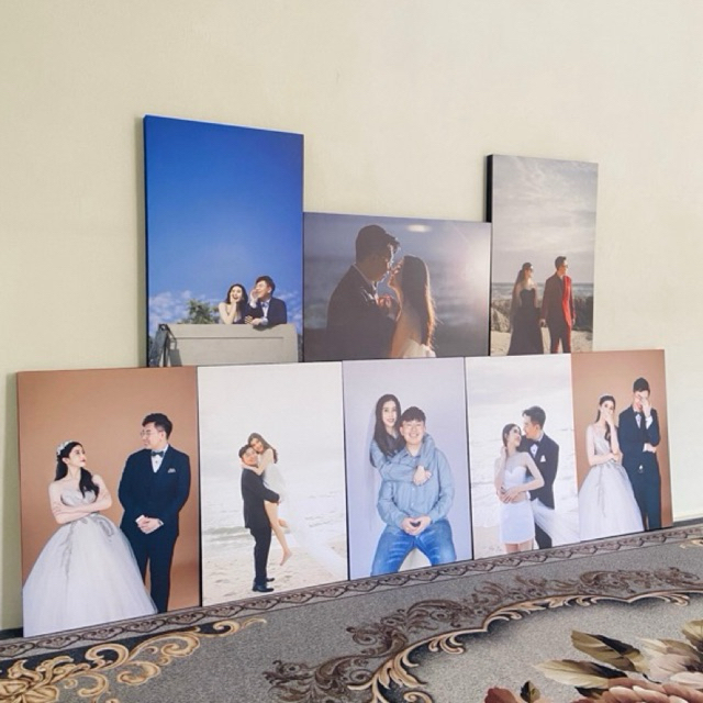 กรอบลอยแคนวาส คุณภาพ ขนาด 60x40 ซม. เกรดพรีเมี่ยม สีสวย สด กันน้ำ