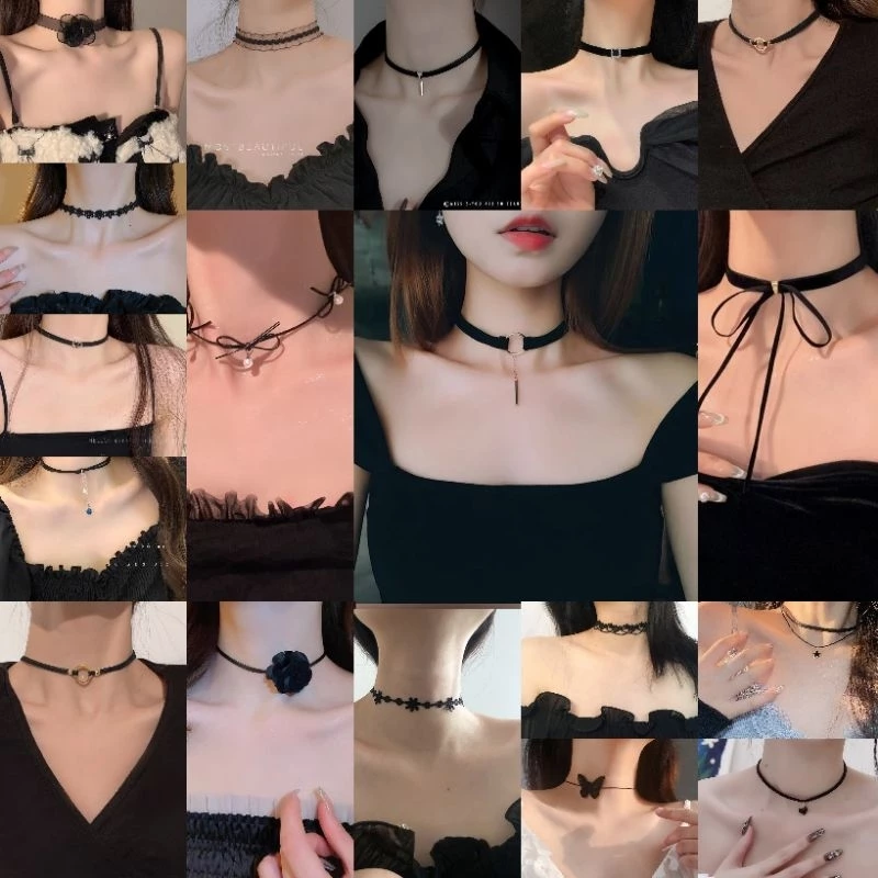 พร้อมส่ง สร้อยเชือกผู้หญิง สไตล์เกาหลี โชคเกอร์