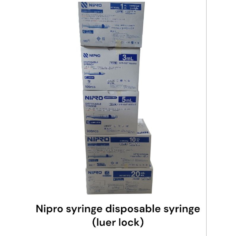 Nipro syringe Disposable sterile (luer lock)
