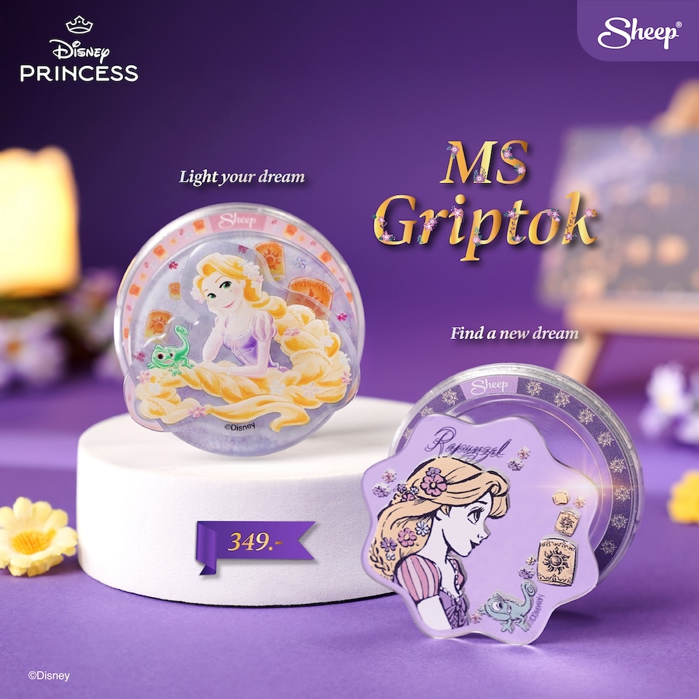 [Griptok/Griptok MS Rapunzel] Rapunzel Collection ที่ติดหลังโทรศัพท์ แบบกาวและแม่เหล็ก  ลายราพันเซล ลิขสิทธิ์แท้