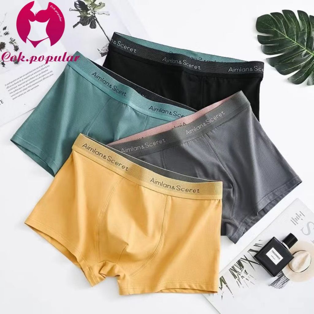 #403 เยาวชนชุดชั้นในชายผ้าฝ้ายแท้กราฟีนสบายระบายอากาศที่ไม่ซ้ํากันอินเทรนด์เยาวชนกลางเอวกางเกงนักมวยชาย 5SizeL-4XL 3207#