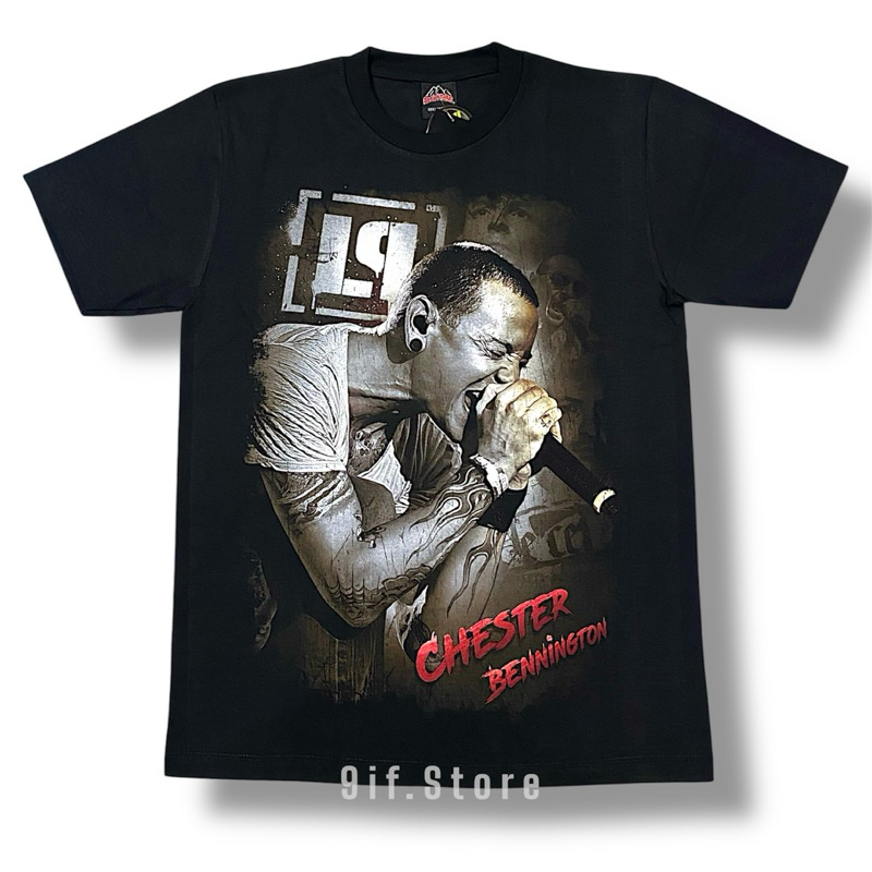 เสื้อยืด LINKIN PARK(สกรีนเรืองแสง)ป้ายRockTees คอตตอน100 ลายLPฟอนต์แดง