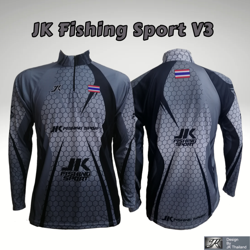 ๋JK FISHING SPORT V3 เสื้อตกปลาแขนยาว JK Thailand กันยูวีป้องกันรังสี UV 80%