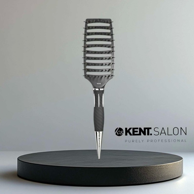 แปรงหวีผมทรงโค้ง KENT SALON KS02 CURVED VENT HAIRBRUSH ขนหมูป่า