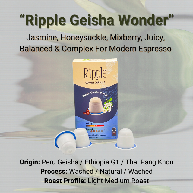 Ripple แคปซูลกาแฟ “Ripple Geisha Wonder” (10 Capsules)