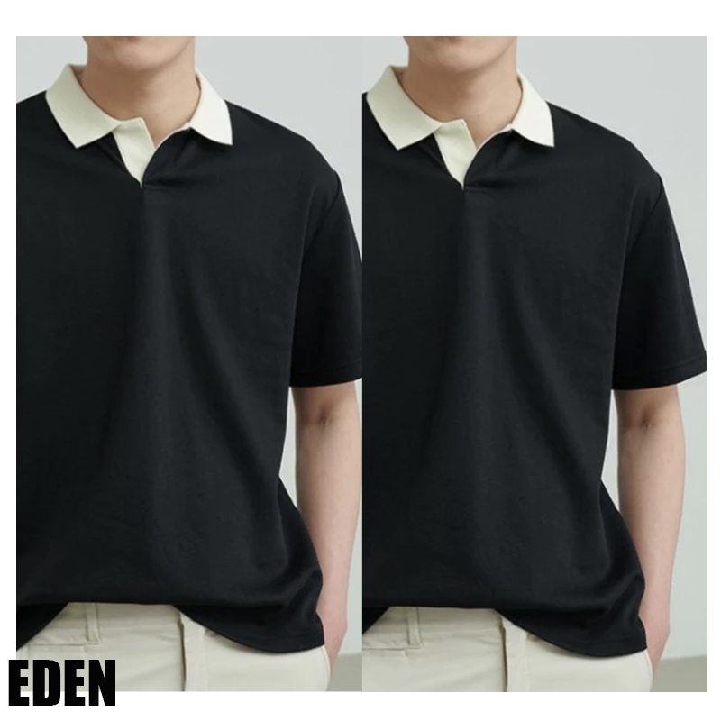 พร้อมส่ง COD ปกคอนทราสต์ผู้ชาย 4 สี POLO