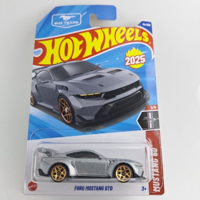 รถเหล็ก Hotwheels FORD MUSTANG GTD 60 YEAR (ib38)