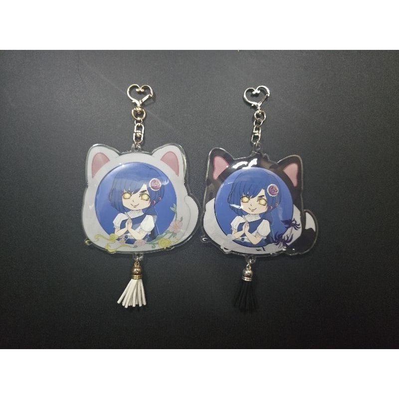 (พร้อมส่ง)พวงกุญแจกันรอยลายน้องแมวสำหรับเข็มกลัดขนาด 7.5 ซม.