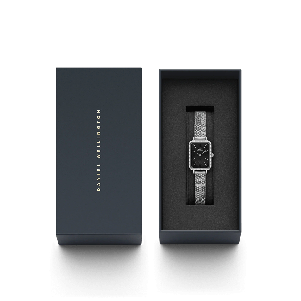 Daniel Wellington Quadro Lumine Bezel Sterling Black MOP นาฬิกาข้อมือ ผู้หญิง
