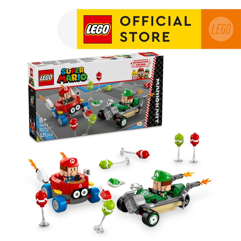 LEGO Super Mario 72034 Mario Kart – Baby Mario vs. Baby Luigi (321 Pieces)
