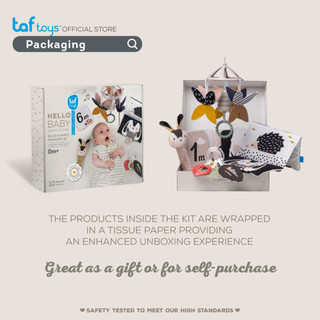 Taf Toys 出産祝いギフト Newborn Black & White Kit 新生児用おもちゃ 知育玩具 0か月から 画像8