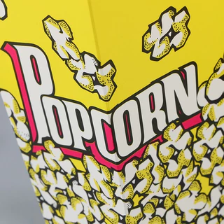(แพ็ค 50 ใบ) กล่องใส่ป๊อปคอร์น POPCORN ขนาด 16*9*5.7 cm. พร้อมถุง OPP และลวดมัด #P180 กล่องขนม บรรจุภัณฑ์