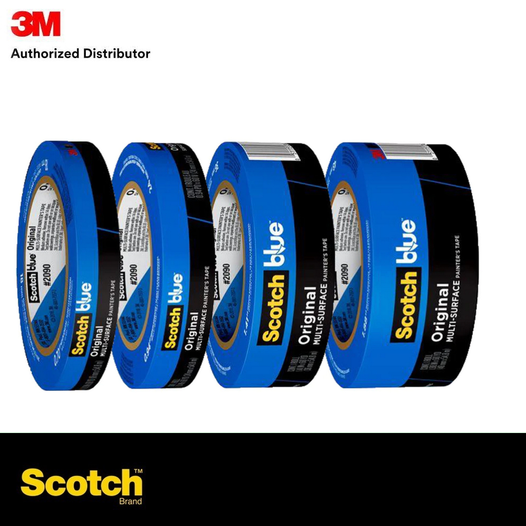 3M ScotchBlue Painter’s Tape 2090 เทปกาว สก๊อตซ์-บลู สีฟ้า 18มม 24มม 36มม 48มม x 54.8เมตร ราคา ถูกที่สุด ดีลบีเคเค