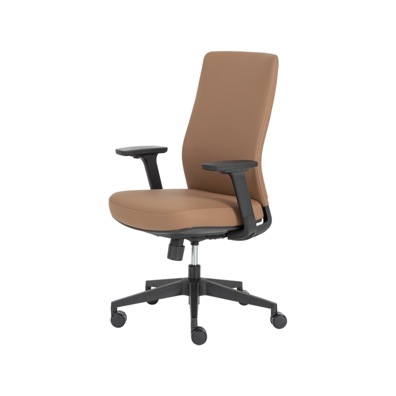 Modernform เก้าอี้ผู้บริหาร รุ่น BEASTON พนักกลาง แขนปรับ ขาไนลอน หุ้มหนังเทียม