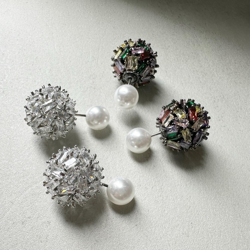 ต่างหูหน้า-หลัง มุกคิวบิคสวยชิคได้ทุกโอกาส