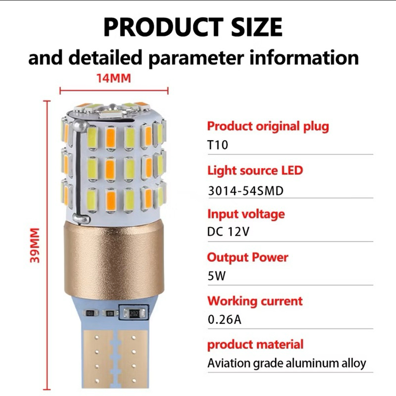 *ไฟหรี่เลี้ยวมอเตอร์ไซค์ (1คู่ มี 2 ชิ้น) ขั้วT10 รุ่นใหม่ ไฟเลี้ยว+ไฟหรี่ ในหลอดเดียวกัน  ใส่ได้ทุกรุ่น  ค่ะ - รูปที่ 2