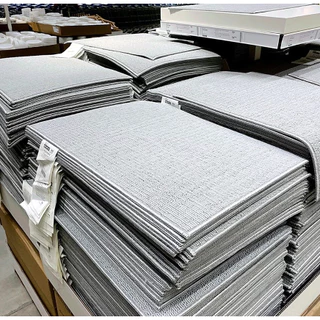 IKEA อิเกีย พรมเช็ดเท้า FINTSEN ฟีนท์เซน เทา 40 x 60 ซม. พรม สีเทา ใหม่ สีเบจ
