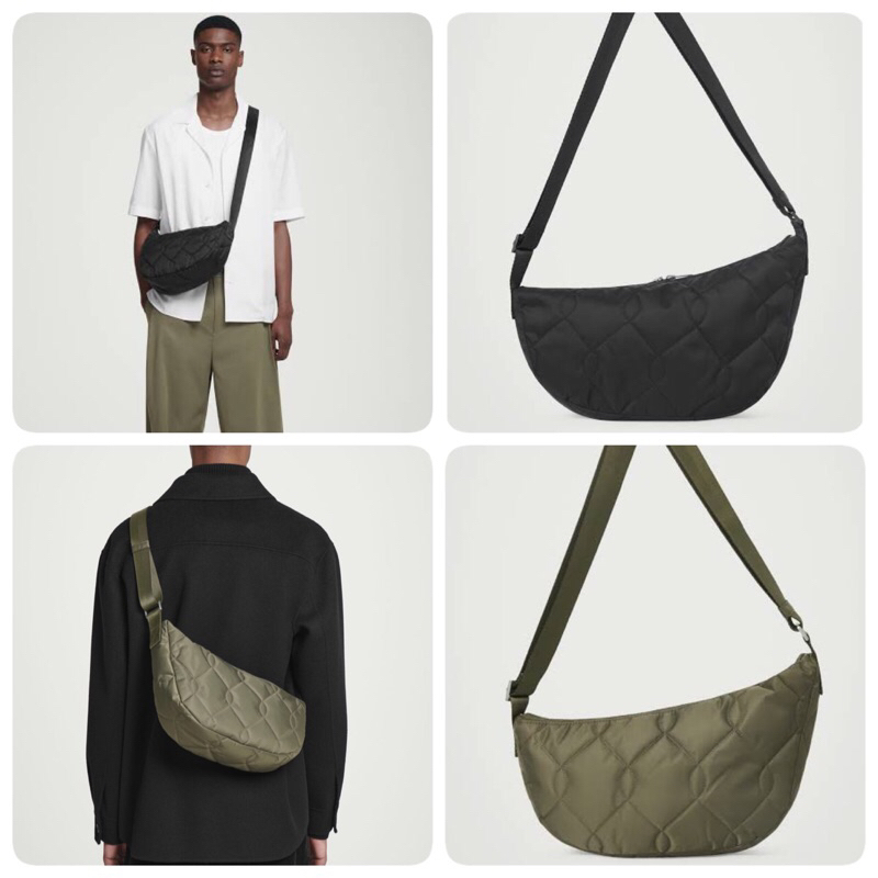 พร้อมส่ง * กระเป๋า Cos Quilted Crossbody Bag - Nylon