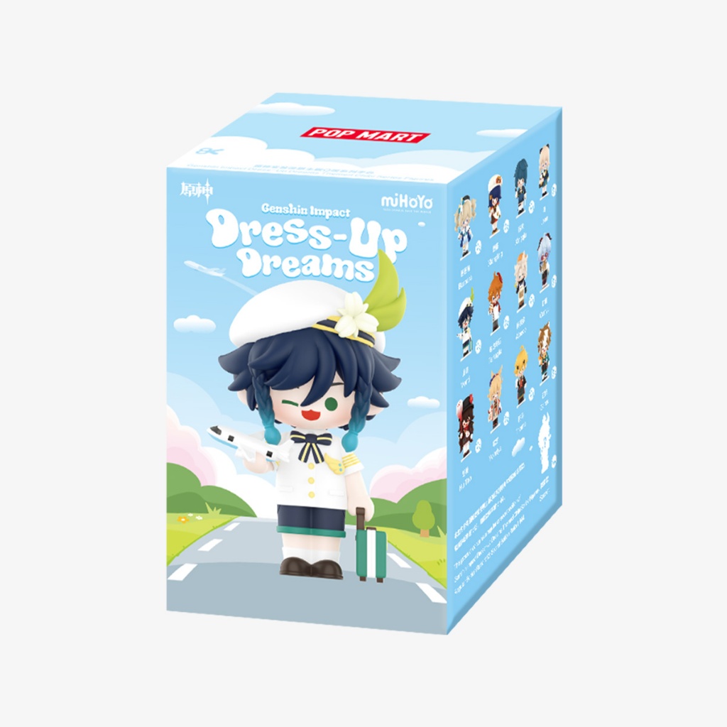 (โค้ดแฟชั่นลด30% )[พร้อมส่ง กล่องสุ่ม] โมเดล : Genshin Impact Dress-up Dreams Themed Chibi Series Figures Pop Mart