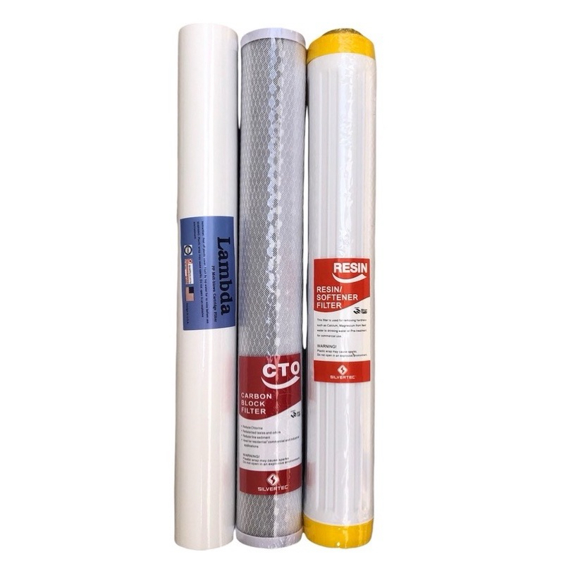 ถูกกว่านี้ไม่มีอีกแล้ว ชุดไส้กรองน้ำ มาตรฐาน 3 ขั้นตอน 20 นิ้ว PP CTO RSN (PP, Carbon, Resin)