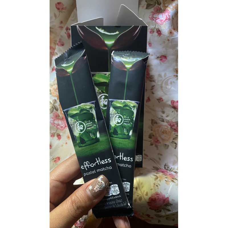 พร้อมส่ง แบบลองทาน [แบ่งขายเป็นซอง1ชิ้น] ชาเขียว Matcha 3in1 Peace Oriental Teahouse Effortless pastel