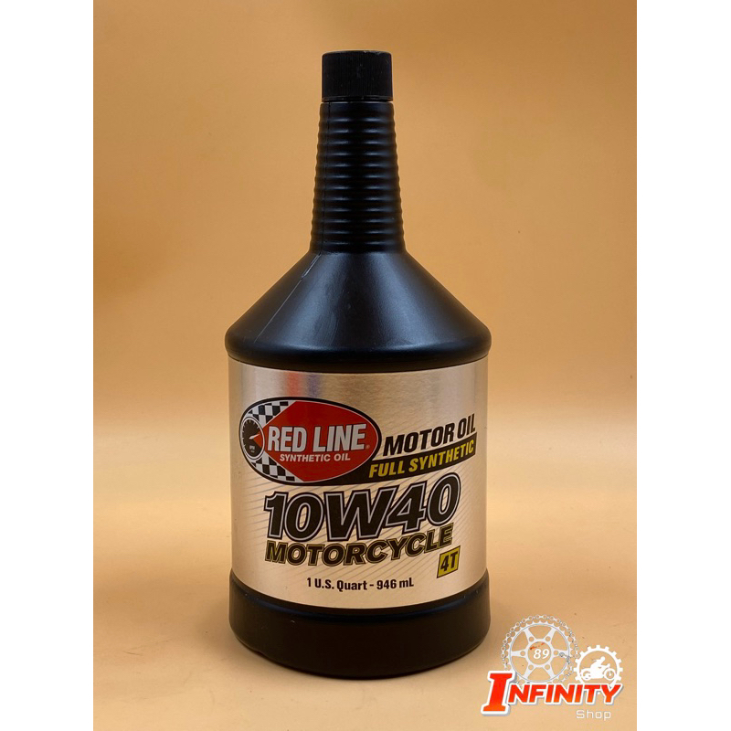 น้ำมันเครื่องRed Line มอเตอร์ไซค์ 4T Red Line Motor Cycle Oil 10W40
