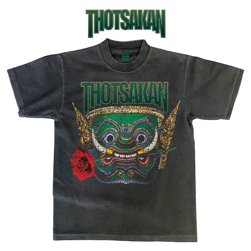 เสื้อยืดโอเวอร์ไซส์ลายทศกัณฐ์นักรัก ผ้าโคตรเทพใส่สบายไม่ร้อนไม่ยับไม่ย้วยทรงสวย