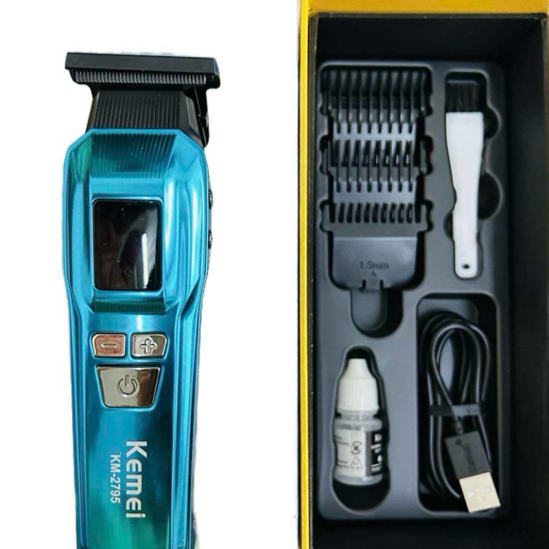 ปัตตาเลี่ยน KM 2795 ไร้สาย หน้าจอบอกสถานะแบต ลด เพื่มระดับความแรงได้