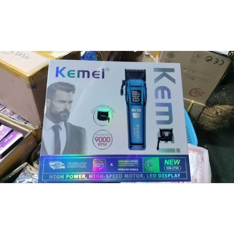 ปัตตาเลี่ยน Kemei km-2796ใบมีดแบบมืออาชีพสำหรับพลาสติกที่แนบสนิทกับเส้นผมเครื่อง
