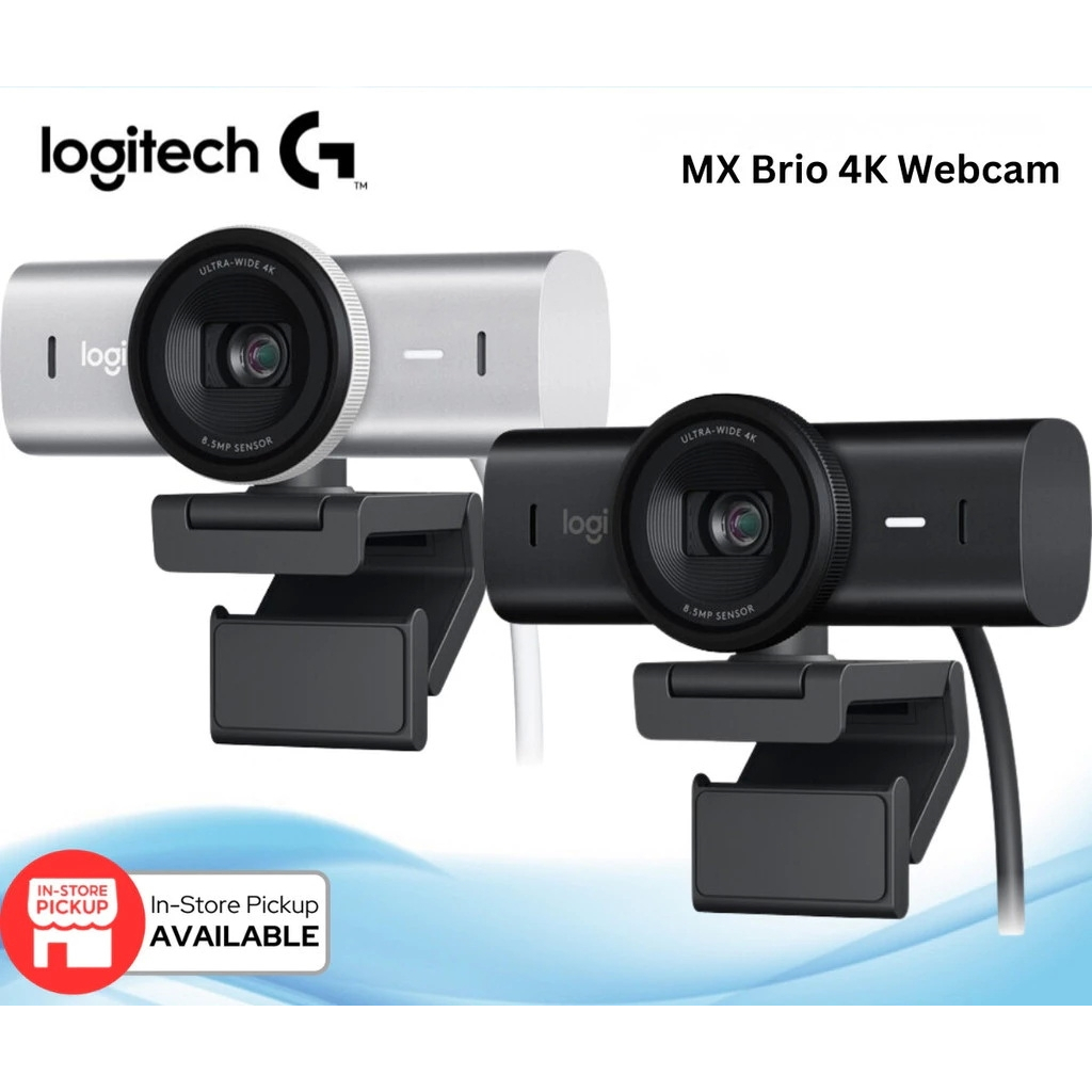 Logitech MX Brio Ultra HD 4K Collaboration and Streaming Webcam เว็บแคมสตรีมมิ่ง ไมค์คู่ลดเสียงรบกวน