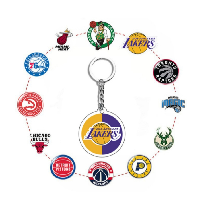 NBA Team Logo Acrylic Keychain พวงกุญแจอะครีลิคลายทีม NBA