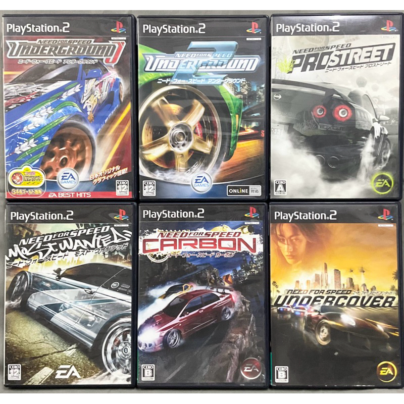 แผ่นแท้ [PS2] รวมภาค Need for Speed (Japan) NFS Most Wanted Underground J-Tune Carbon ProStreet 2