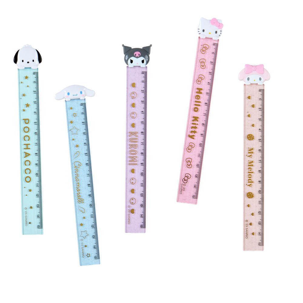 🇯🇵ไม้บรรทัด 15cm Sanrio HelloKitty Mymelody Kuromi Cinnamoroll Pochacco