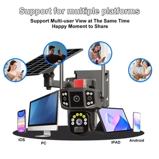 พร้อมส่ง EseeCloud 4G/ WIFI Camera 12MP 6K 18LED Solar Cell กล้องวงจรปิดใส่ซิม-ไวไฟ โซลาร์เซลล์ 12ล้านพ