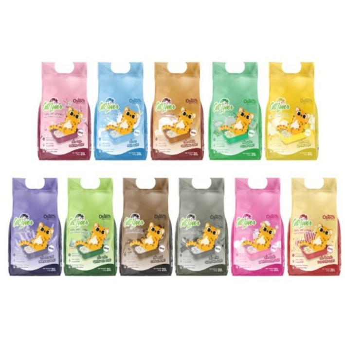 Ostech Cat Lover ออสเทค แคทเลิฟเวอร์ ทรายแมวเต้าหู้ แบบแท่ง ขนาด 20 ลิตร*โปรดอ่านรายละเอียดก่อนสั่งซื้อ