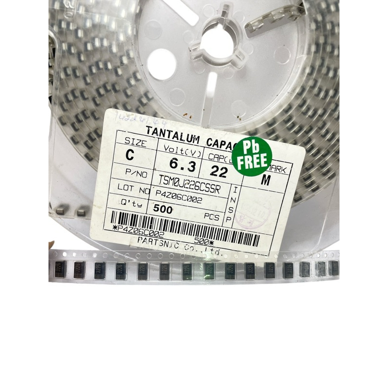 ราคา5ตัว TANTALUM CAPACITOR แทนทาลั่ม พร้อมส่ง 226CSSR 6.3V 22uf P4Z06C002 จัดส่งไว พร้อมส่ง smd ร้า