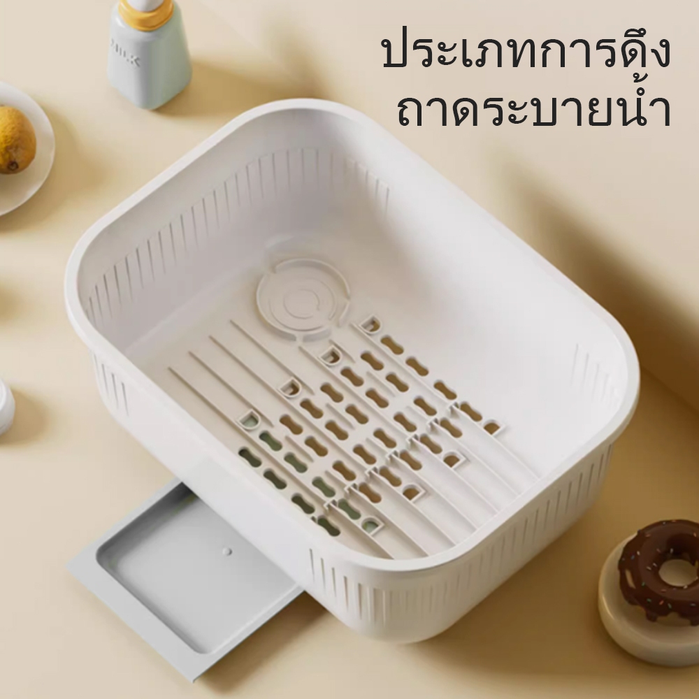 ที่คว่ําจาน ที่ครอบจาน ล่องใส่จานชามมีฝาปิด มีฝาปิด กันฝุ่นละออง กันแมลง ประหยัดพื้นที่ในห้องครัว ที่คว่ำชามจาน - รูปที่ 7