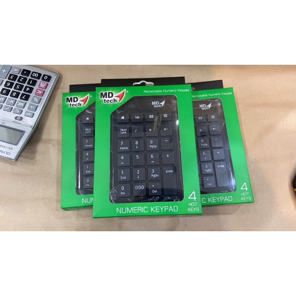 ส่งจากไทย Numeric Keypad PT982 PT-982 แบบเก็บสาย MD TECH แป้นพิมพ์ ตัวเลข คีย์บอร์ดตัวเลข คีย์บอร์ด 