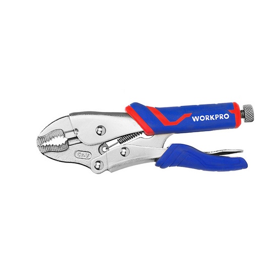 WORKPRO รุ่นWP231073 คีมล็อคปากโค้ง CR-V ขนาด 180 มม. ปรับตั้งการล็อคและปลดล็อคได้อย่างง่ายดาย ปากคีมทรงโค้ง