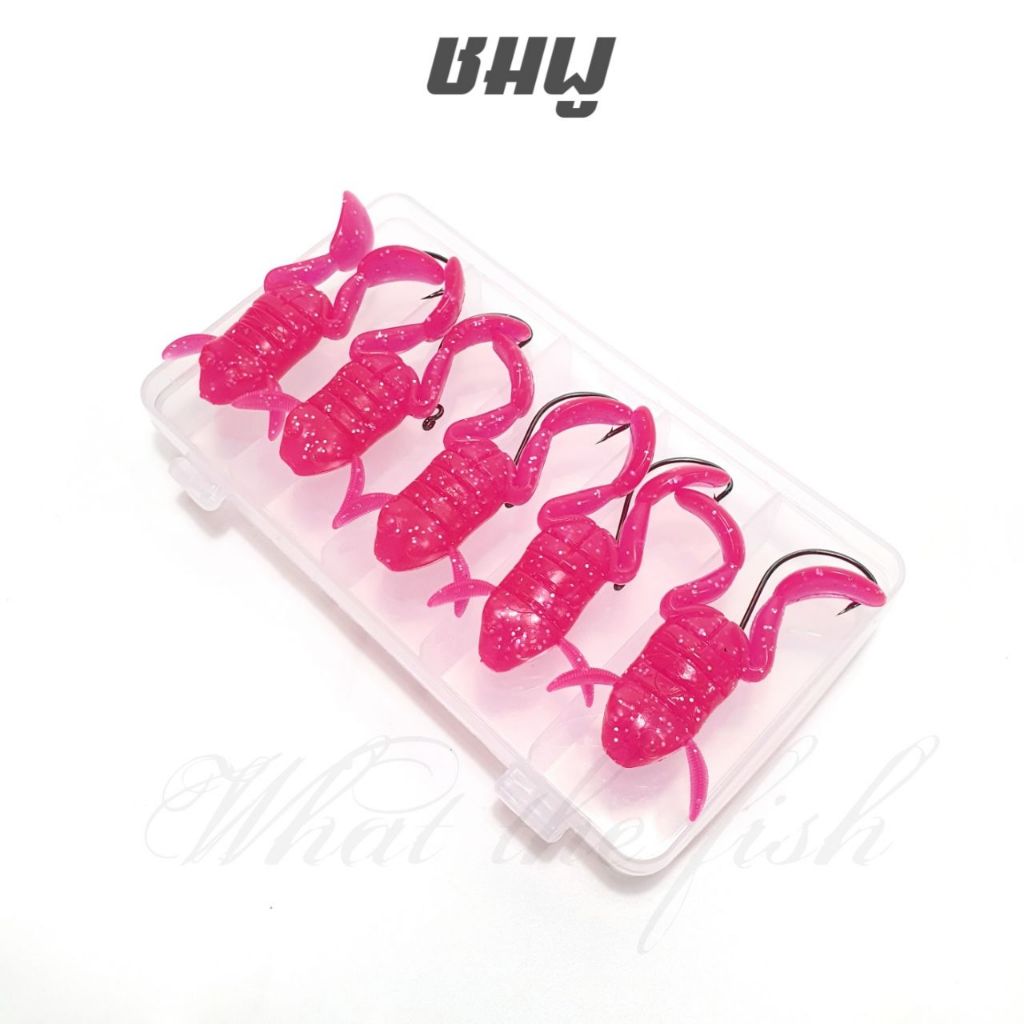 เหยื่อยาง กบขาเตะ กล่องละ 5 ตัวพร้อมตัวเบ็ด 5g 10g กบยาง เหยื่อยางช่อน เหยื่อยางชะโด เหยื่อยางตกปลา เหยื่อปลอมtanyakR144 - รูปที่ 6