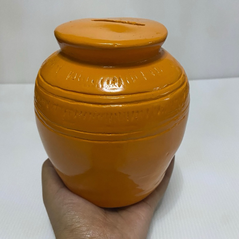 กระปุกออมสิน ออมสินไหทอง ไซด์เล็ก ขนาดประมาณ 15x15cm กระปุกออมสินปูนพลาสเตอร์ ไหทอง ออมสินไหทอง ไหออมทอง ไหออมทรัพย์