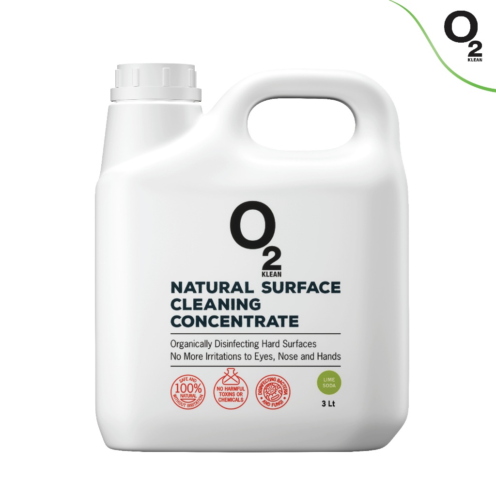 O2 Klean Natural Surface Cleaning Concentrate Solution - 3 L น้ำยาทำความสะอาดพื้นผิวเอนกประสงค์ชนิดเข้มข้น ขนาด 3 ลิตร
