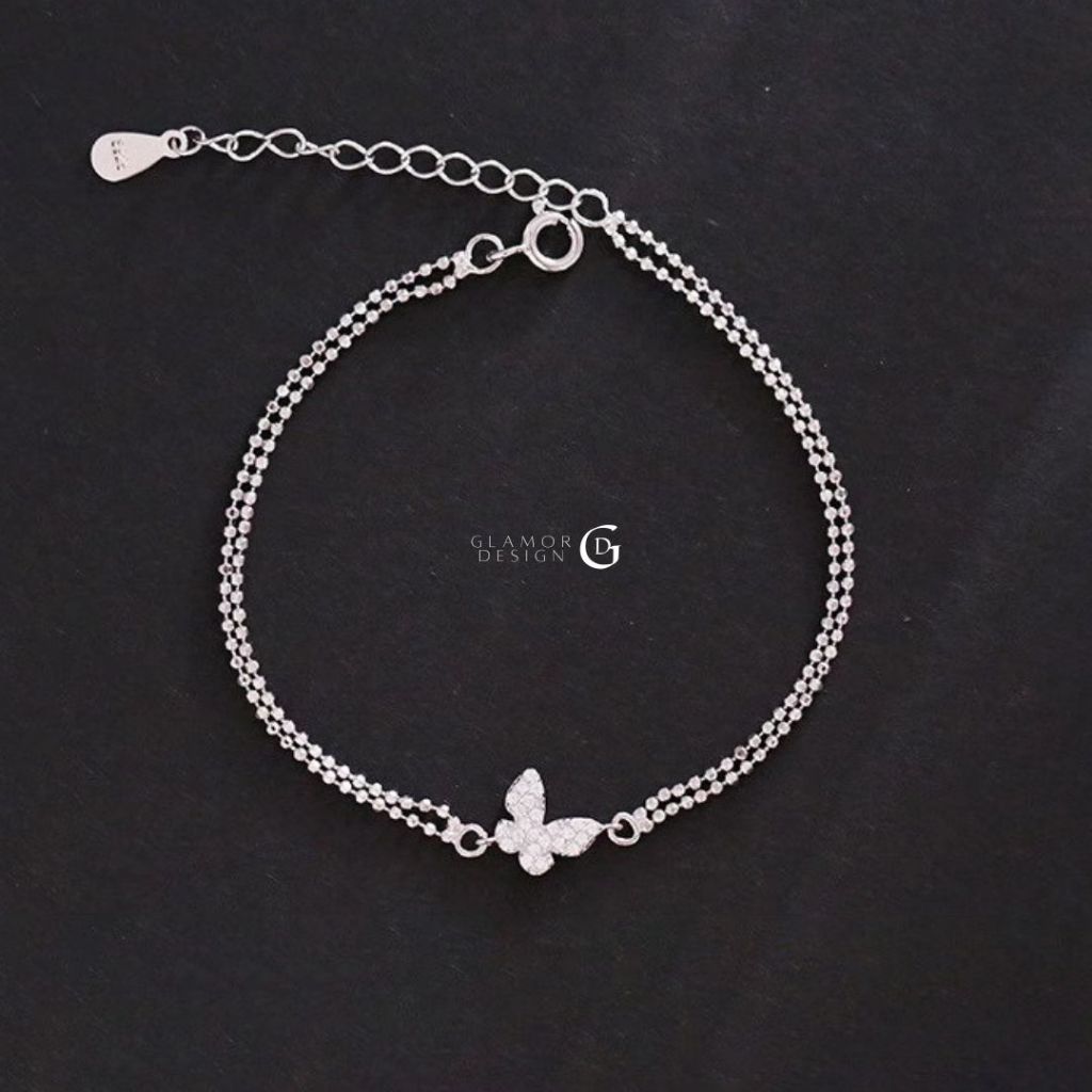 GLAMOR✨สร้อยข้อมือ Psylocke Bracelets กําไลนําโชค จี้ผีเสื้อ กำไลเพชร สร้อยข้อมือเพชร กําไลเงิน